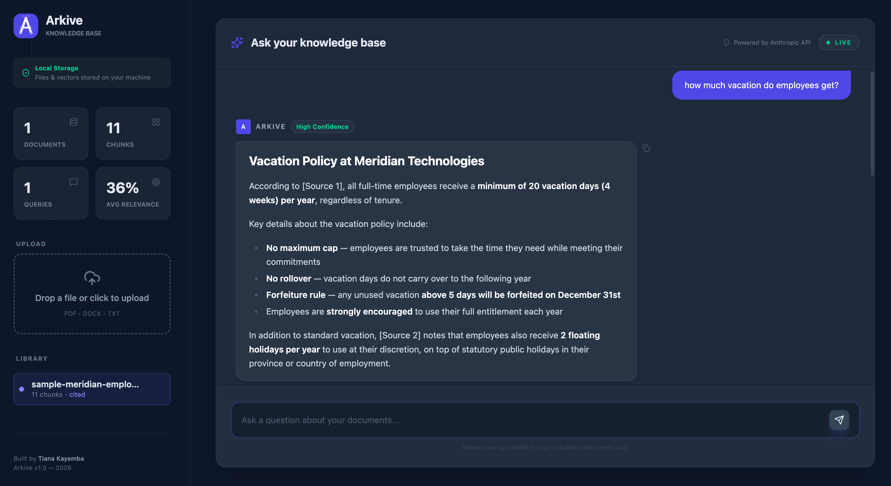 Arkive App Screenshot