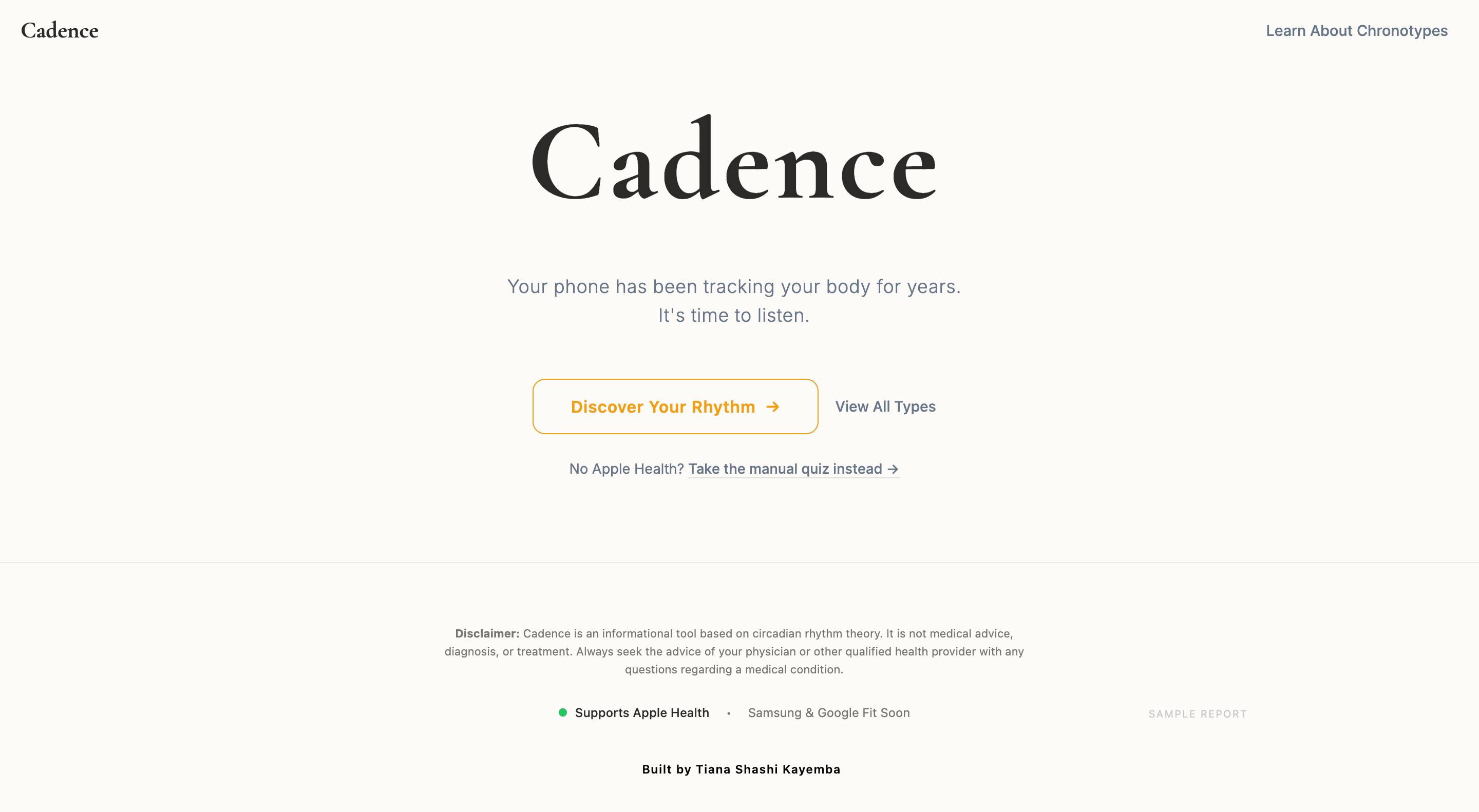 Cadence App Screenshot