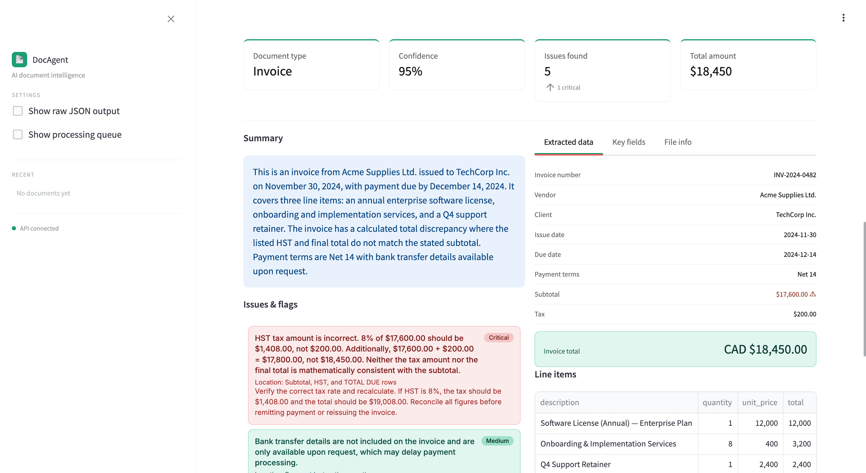DocAgent App Screenshot