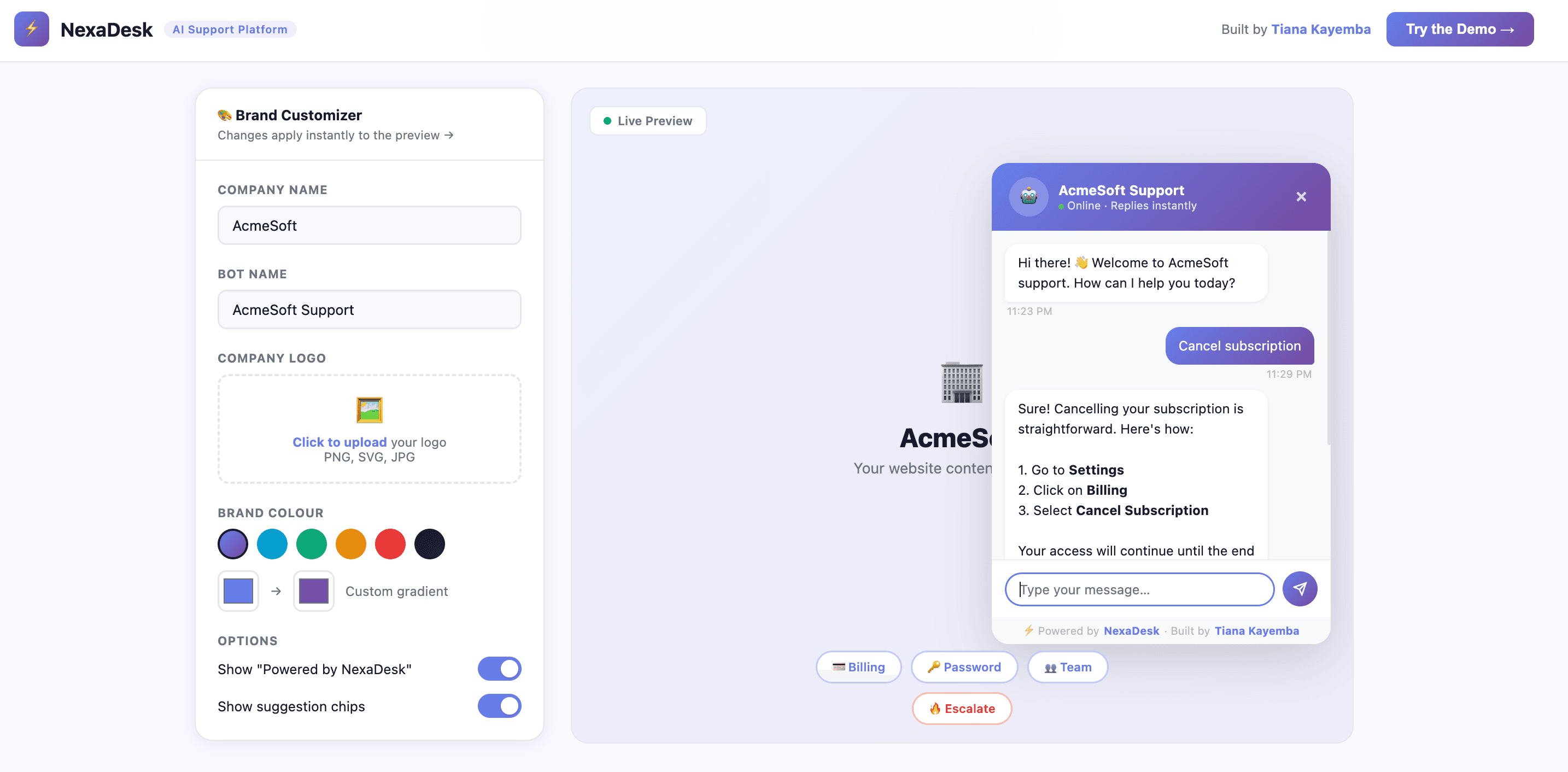 NexaDesk App Screenshot